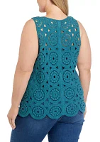 Plus Crochet Tank