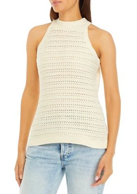 Petite High Neck Sweater Tank