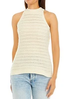 Women's High Neck Sweater Tank