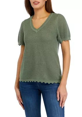 Women's Open Stitch Sweater Knit Top