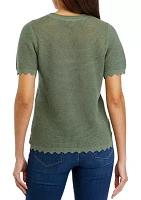 Women's Open Stitch Sweater Knit Top