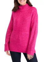 Women's Ribbed Mock Neck Sweater