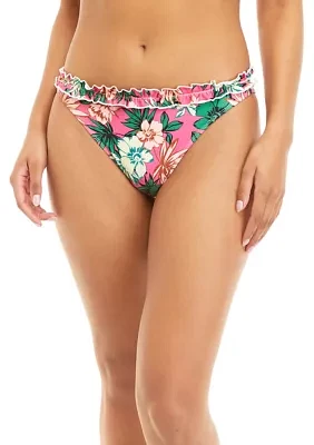 Meet Me Bali Tie Smocked Bikini Swim Bottoms