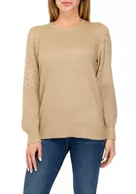Chaps Women's Blouson Sleeve Sweater
