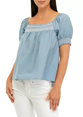 Women's Peach Rally Peasant Knit Top