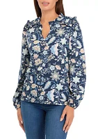 Women's Printed Knit Blouse