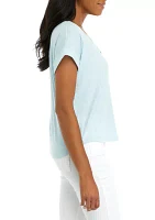 Women's Solid Slub Top