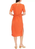 Women's Tie Waist Midi Dress