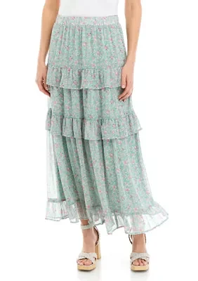 Women's Ruffled Tiered Maxi Skirt