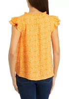 Petite Flutter Sleeve Airflow Top