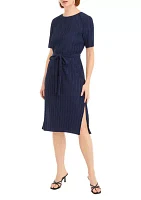 Petite Tie Waist Midi Dress