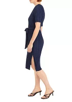 Petite Tie Waist Midi Dress