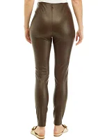 Petite High Rise Vegan Leather Leggings