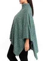 Plus Mock Neck Poncho