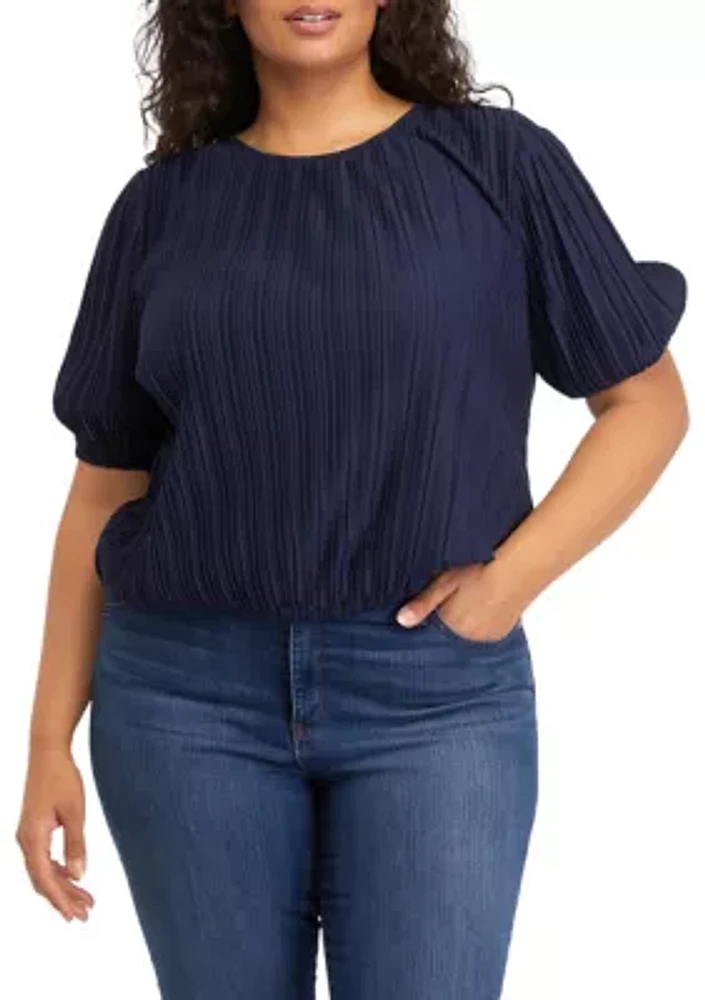 Plus Bubble Hem Top