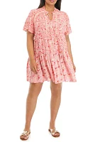 Plus Tiered Swing Dress