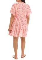 Plus Tiered Swing Dress