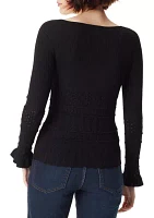 Women's Long Sleeve Space Dye Sweater