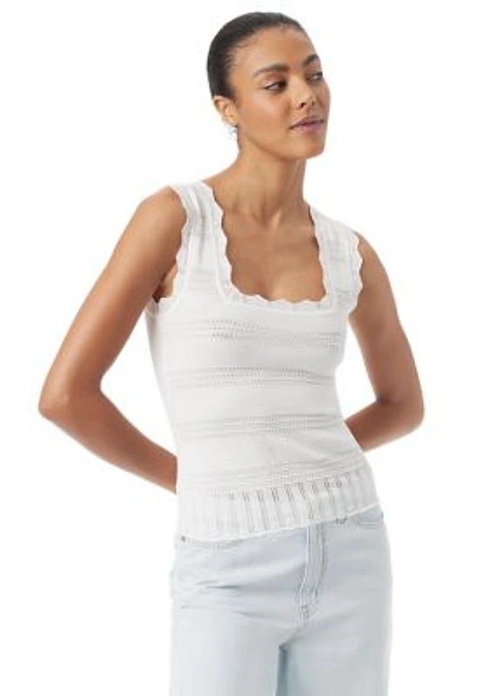 Women's Azariah Pointelle Sweater Knit Tank Top