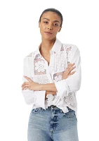 Women's Wanda Crochet Button Down Top