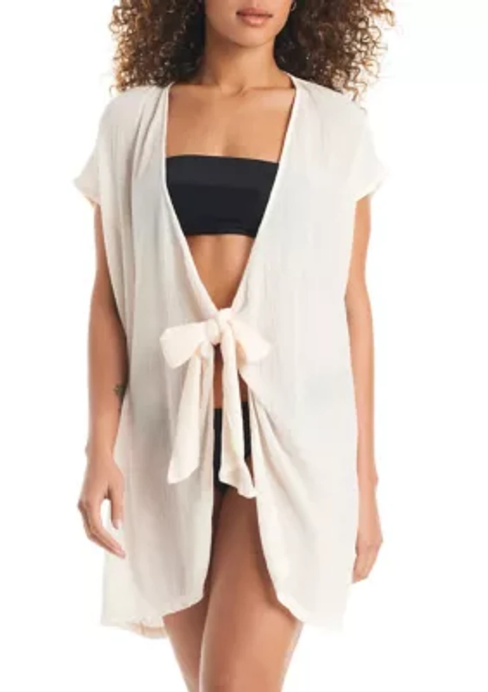 Coastal Covers Knot Front Swim Cover Up Dress