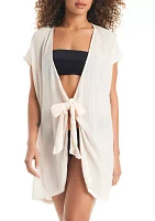 Coastal Covers Knot Front Swim Cover Up Dress