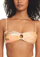 Camo Palms Bandeau Swim Top