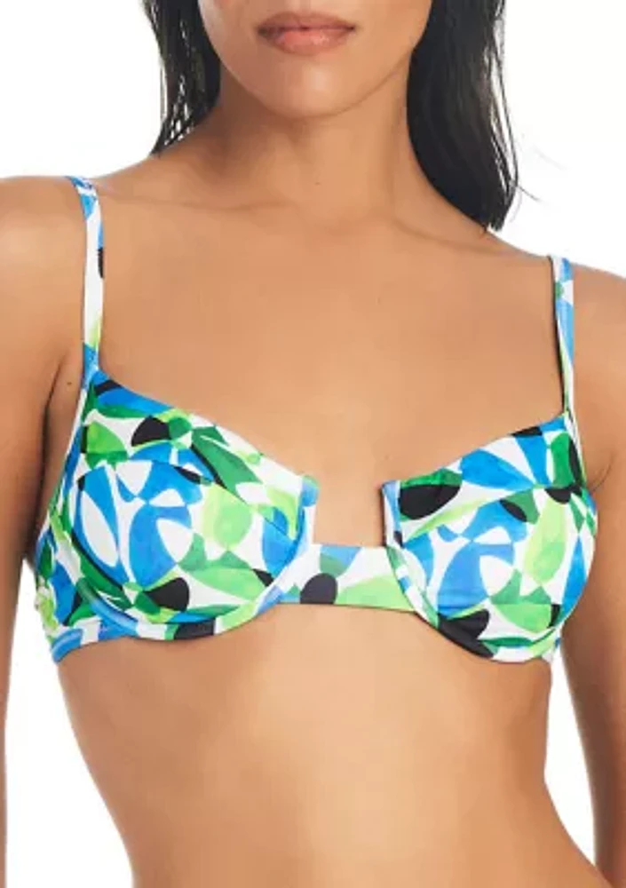 Jigsaw Petals Underwire Bra Swim Top