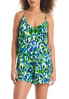 Jigsaw Petals Short Romper Swim Cover Up