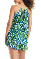 Jigsaw Petals Short Romper Swim Cover Up