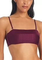 On the Water Textured Bandeau Swim Top