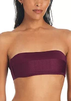 On the Water Textured Bandeau Swim Top