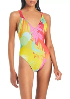 Palm Hottie Scoop Tank One Piece Swimsuit