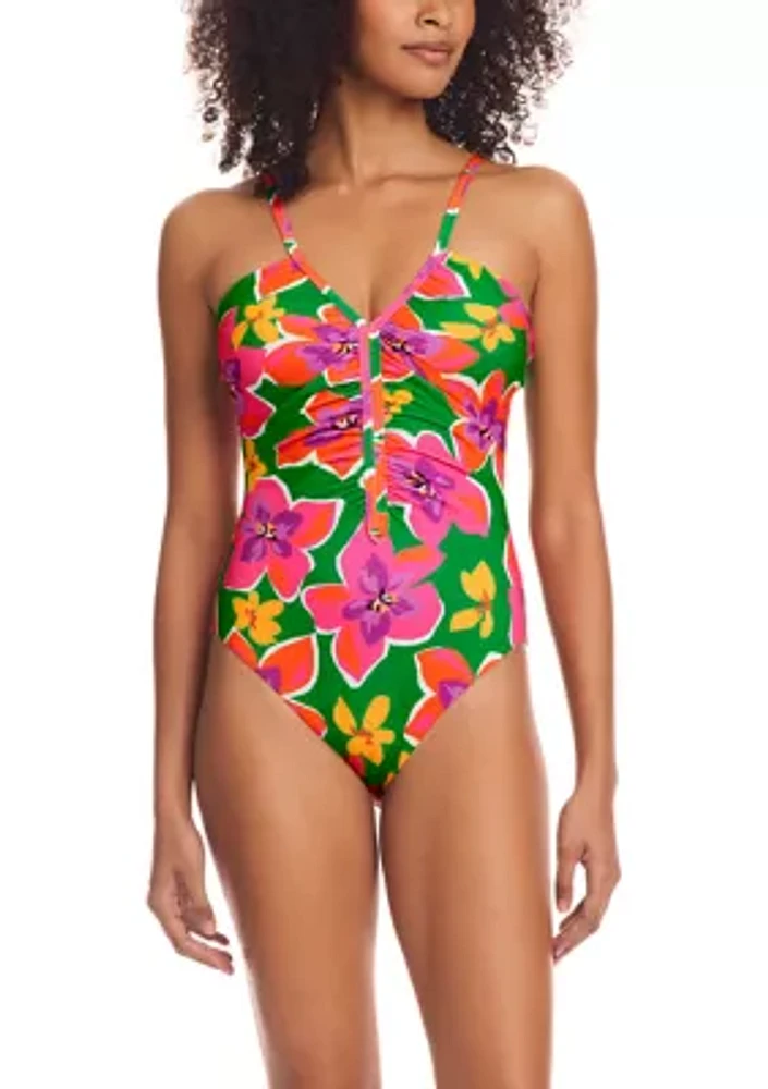 Super Bloom Shirred Front Mio Swimsuit