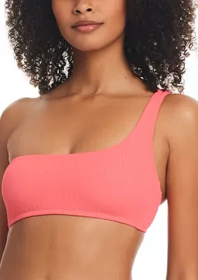 Sandbar Solids One Shoulder Bikini Top