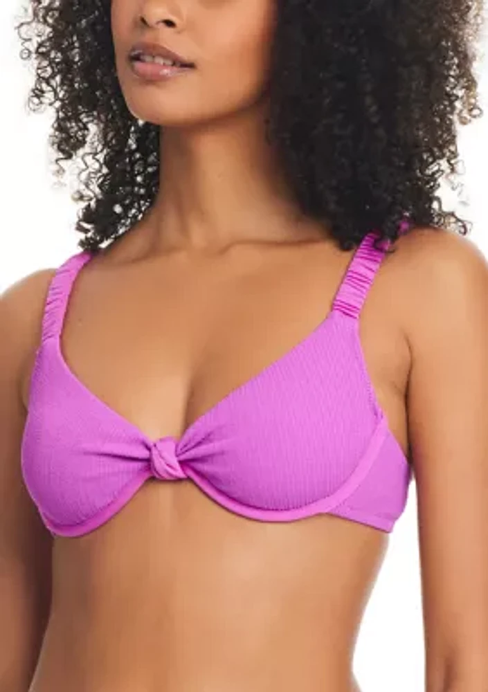 Sandbar Solid Underwire Bra Swim Top