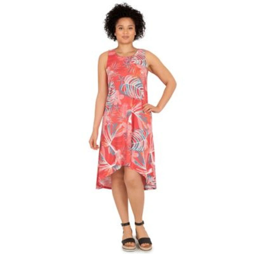 Tropical fern print dress