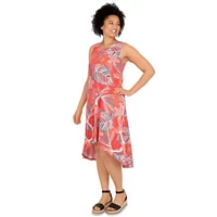 Tropical fern print dress