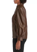 Women's Vegan Leather Top