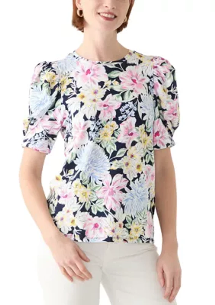 Women's Puff Sleeve Floral Top