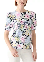 Women's Puff Sleeve Floral Top