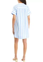 Women's Short Sleeve Solid Popover Dress