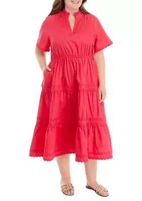 Plus Tiered Midi Dress