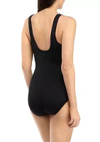 Perfect Bubbles High Round Neck Swimsuit