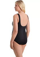 Nightparty Square Neck Illusion Tank One Piece Swimsuit