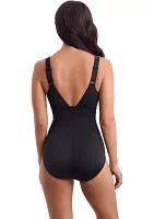 Wave Power Scoopneck Tank One Piece Swimsuit