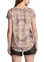 Printed Scoop Neck T-Shirt