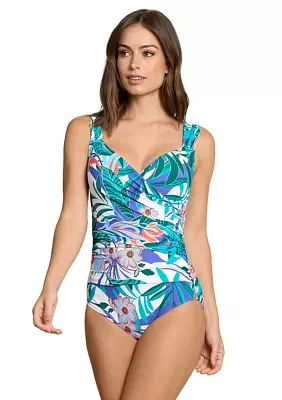 Floral Magic Surplice Mio One Piece Swimsuit