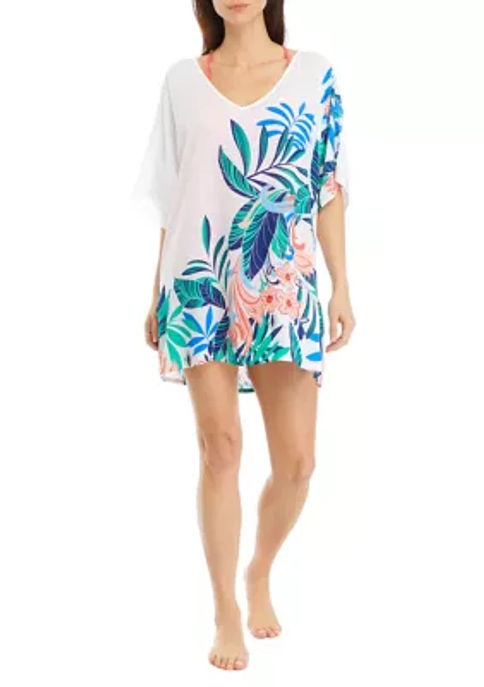 Floral Magic Tunic Swim Cover Up