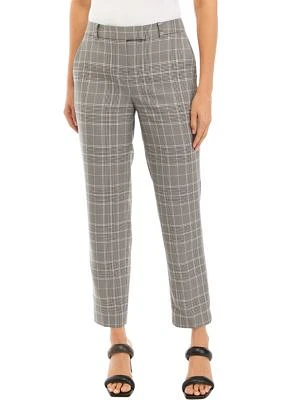 Women's Plaid Slim Ankle Pants